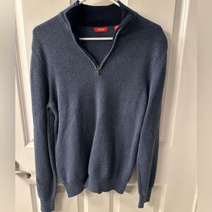 IZOD Men's Zip-Up Navy Sweater